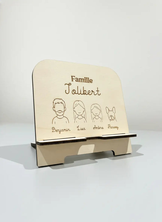 Support tablette famille personnalisé Atelier MFK