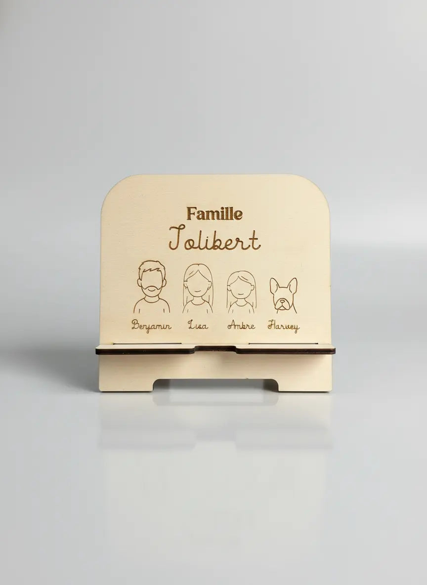 Support tablette famille personnalisé Atelier MFK