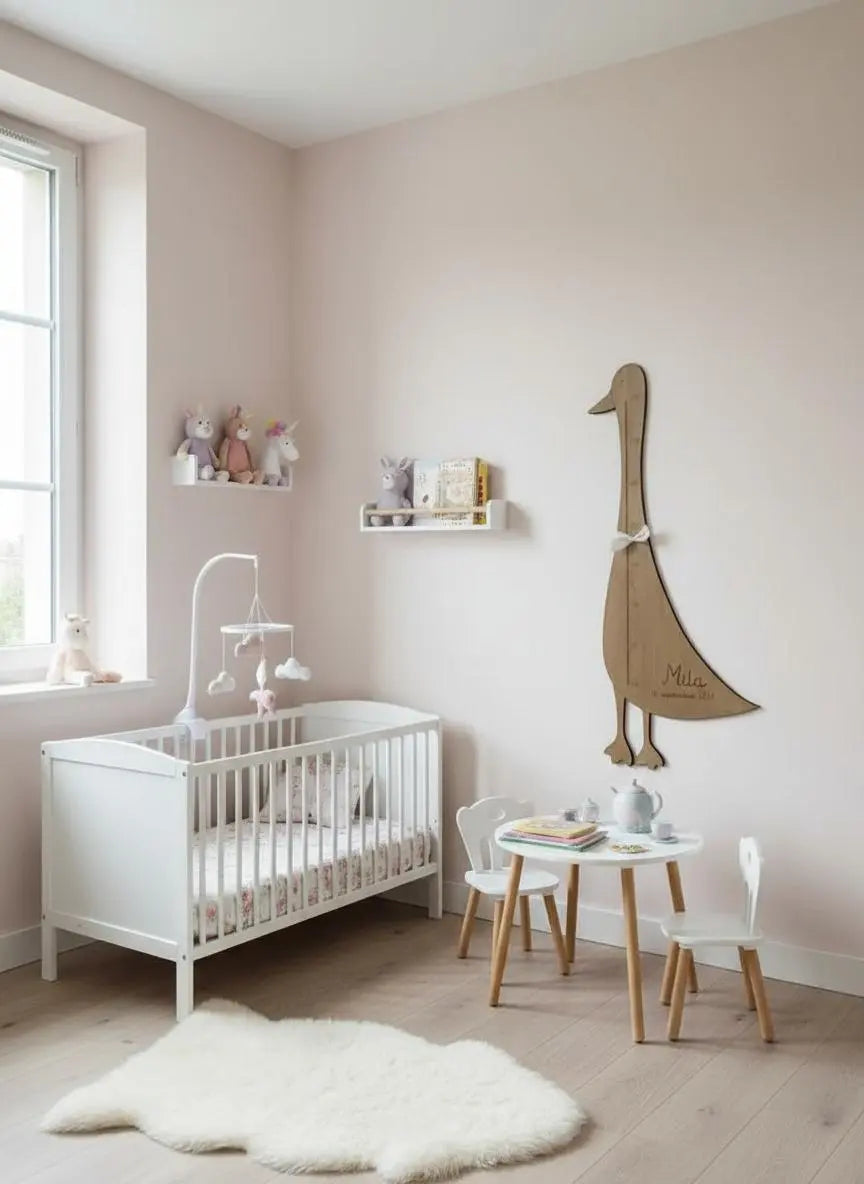 Toise en bois personnalisée "Oie" Atelier MFK