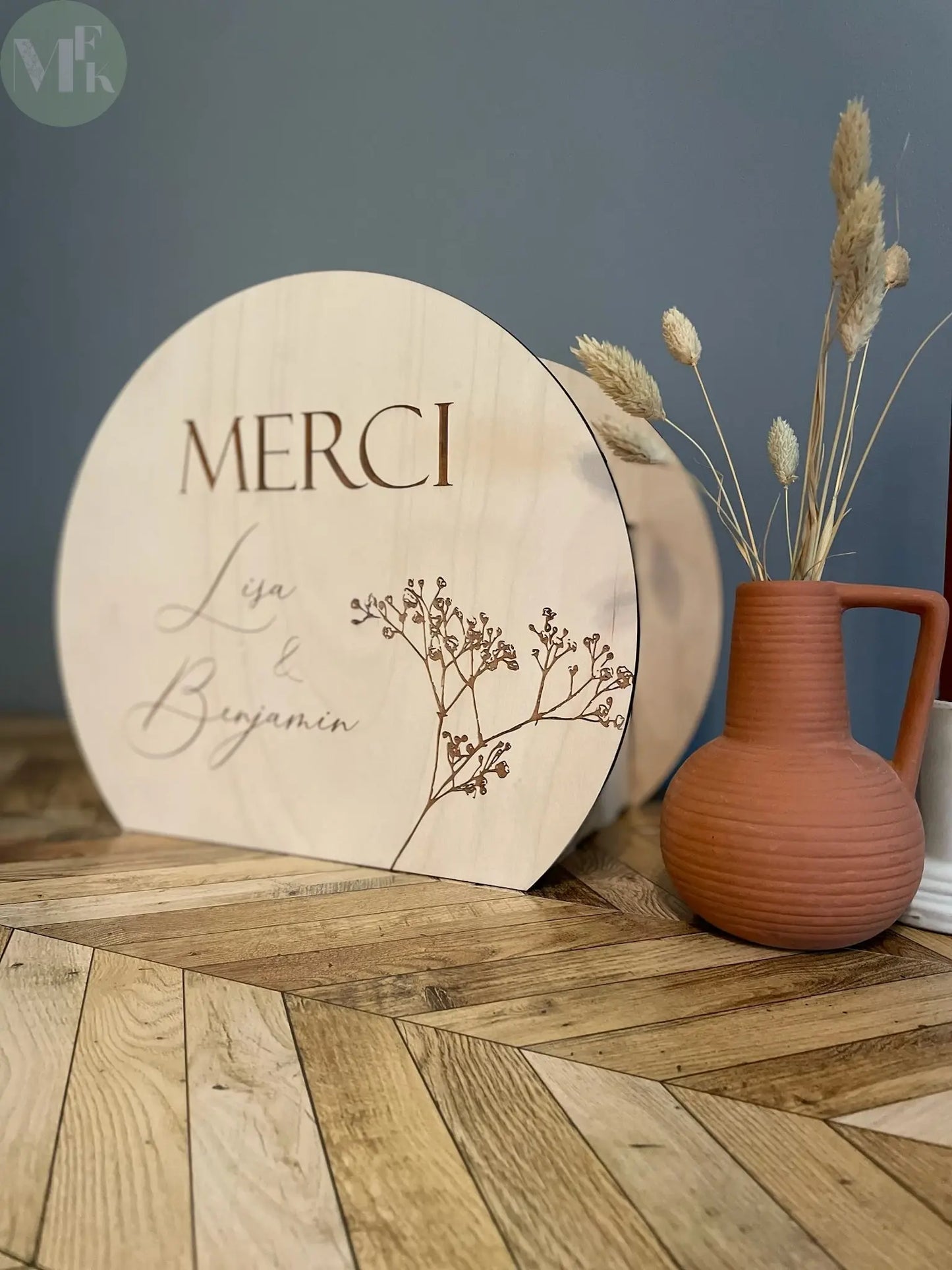 Urne en bois personnalisée | Mariage Atelier MFK