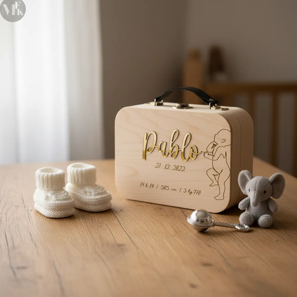 Valise naissance personnalisée Atelier MFK