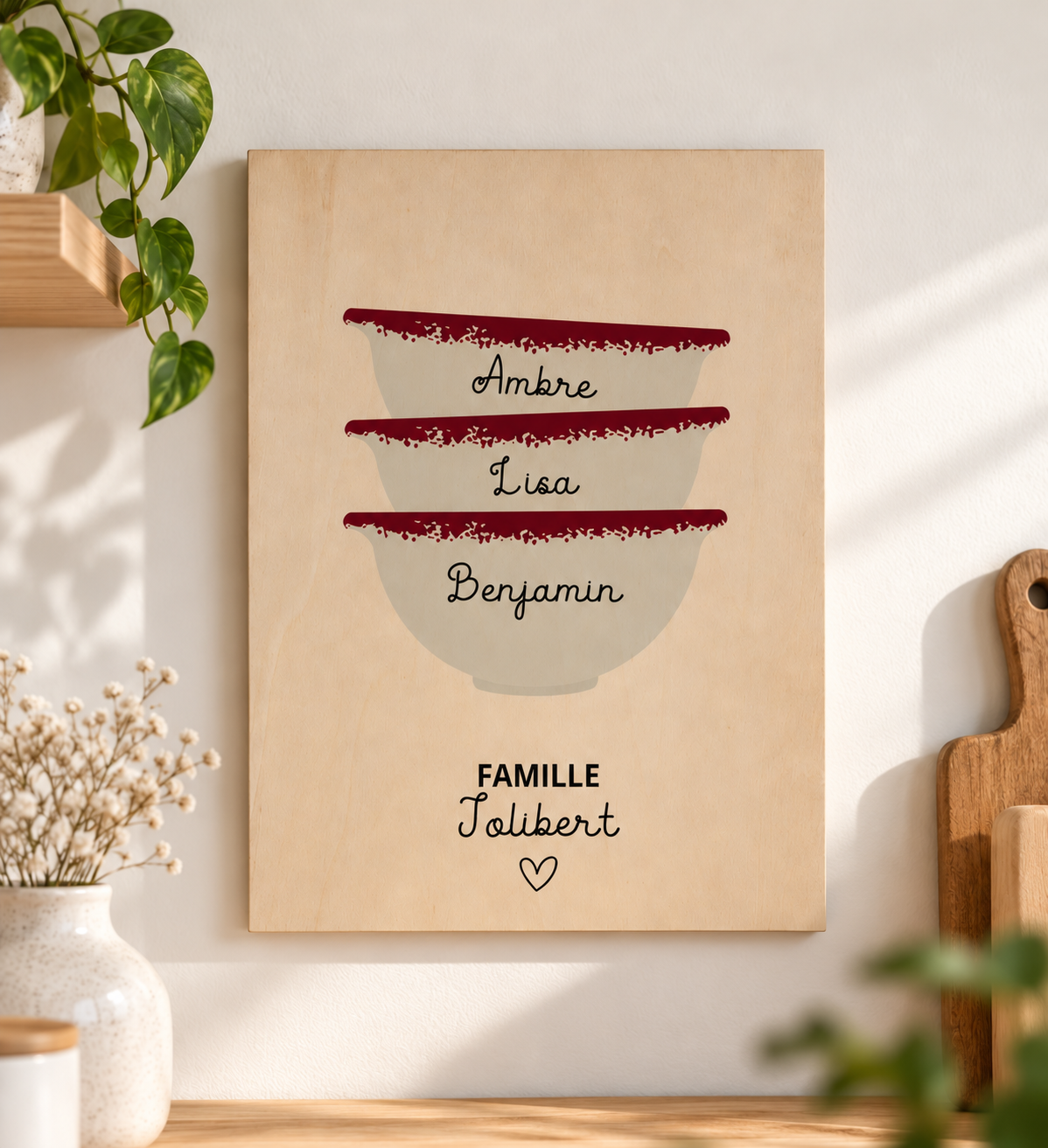 Affiche murale "Famille" personnalisée Atelier MFK