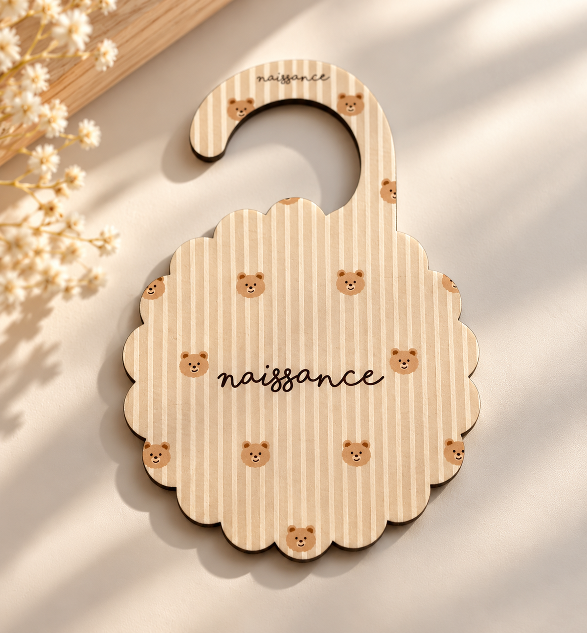 Séparateur de Penderie Bébé Petit Ours en Bois Atelier MFK