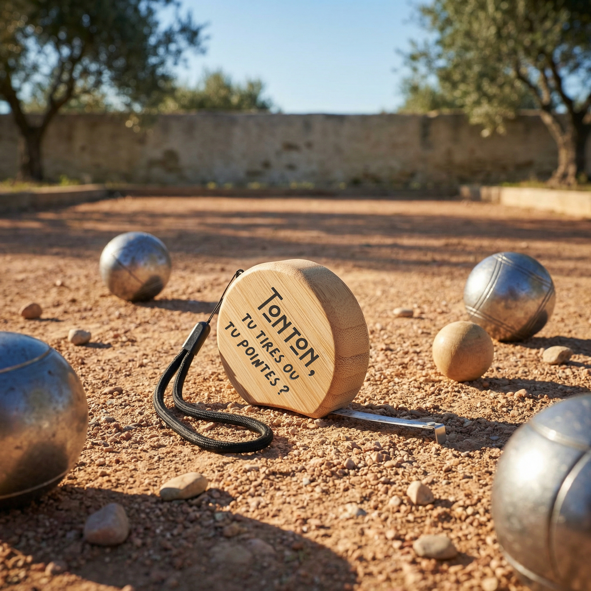 Mètre de pétanque en bois personnalisé Atelier MFK