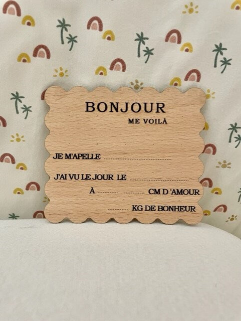 Carte bienvenue bébé personnalisée " Petit biscuit "