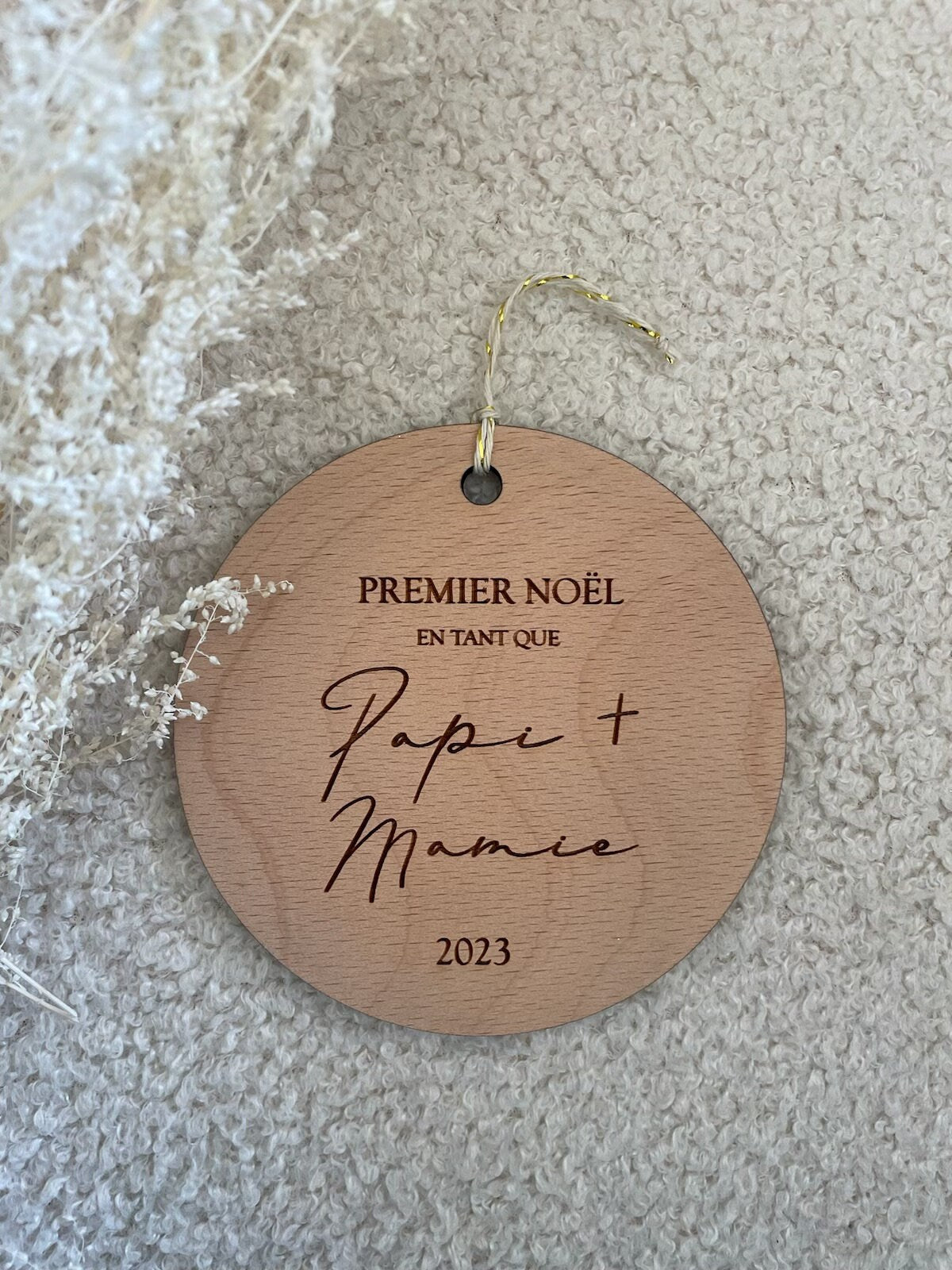 Boule de Noël personnalisée - "Papie et Mamie"